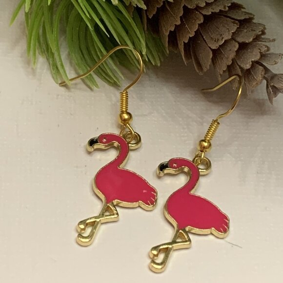 Flamingo Earring, Florida Earring, Gift Idea, Flamingo Jewelry, Silly Animals - Picture 6 of 9